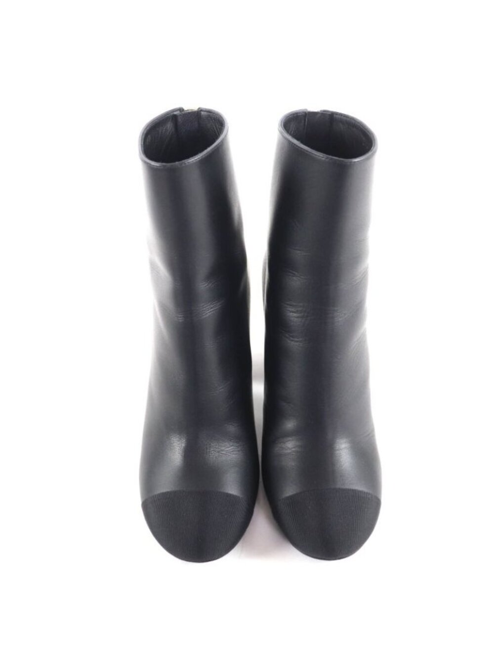 Chanel 22K Coco Mark Leather Ankle Boots with Gold Hardware Black 36 - Picture 8 of 15